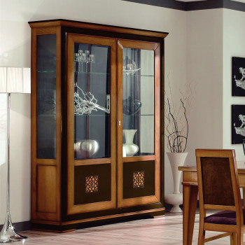 Argentiera 2 ante decorazione traforata legno noce