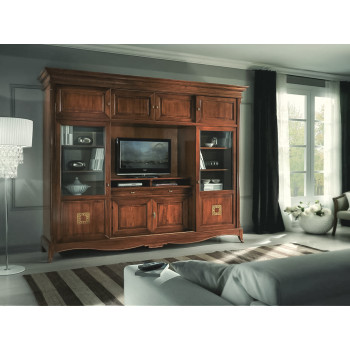 Componibile ante scorrevoli con bugne dorate