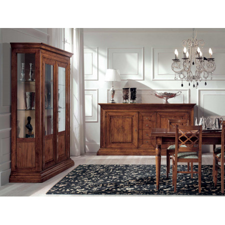 Credenzone legno massello 2 ante 4 cassetti soggiorno