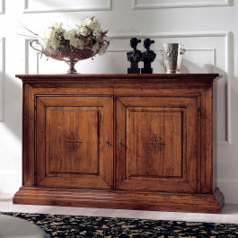 Credenza con intaglio 2 ante 2 cassetti