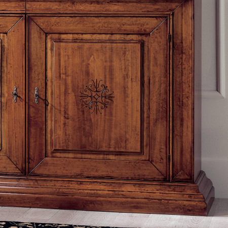 Credenza con intaglio 2 ante in legno massello
