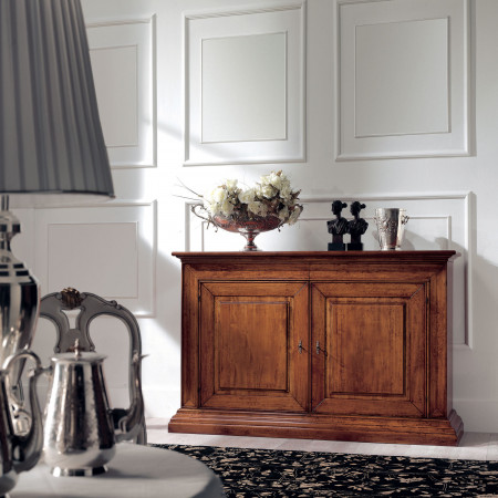 Credenza senza intaglio 2 ante 2 cassetti in legno massello