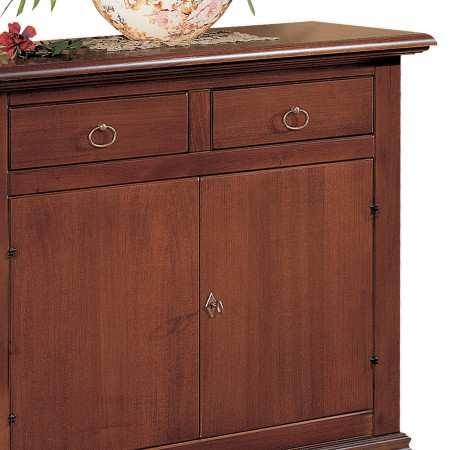 Credenza 2 ante lisce arte povera in legno noce