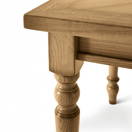 Tavolo in frassino intarsiato spinapesce 180x90