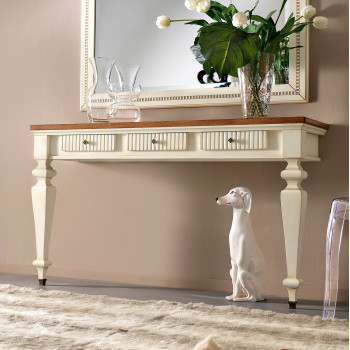 Specchiera zigrinata rettangolare, cornice intagliata