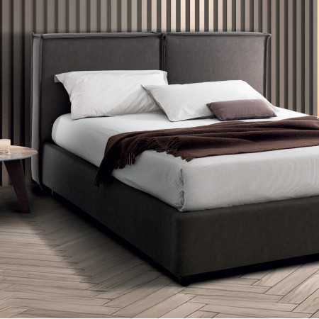 Letto imbottito con contenitore Rock