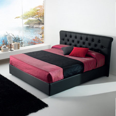 Letto imbottito con contenitore Alyssa