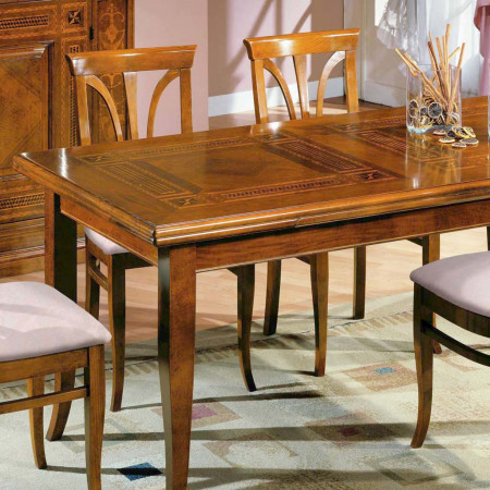 Vetrina 2 porte intarsiata modello Fontana, dettaglio ripiano legno