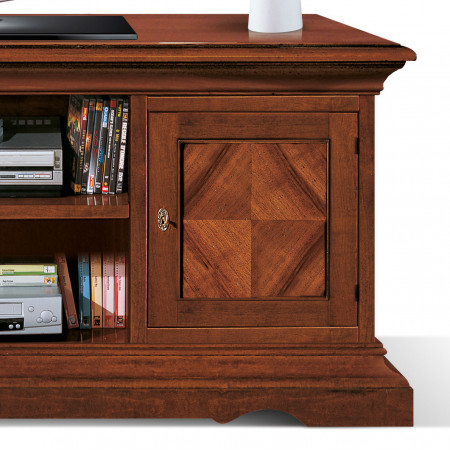 Base porta TV modello Fontana con intarsi legno