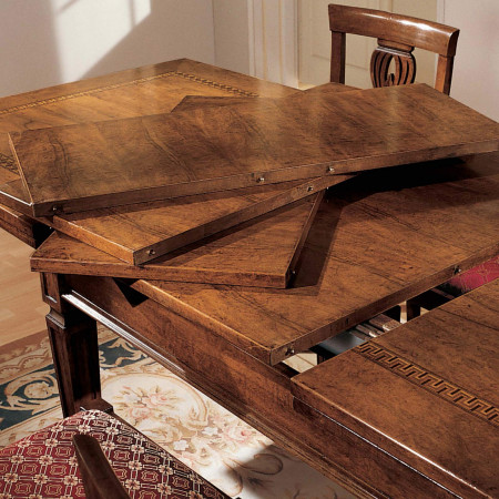 Tavolo rettangolare Dublino allungabile dettagli legno