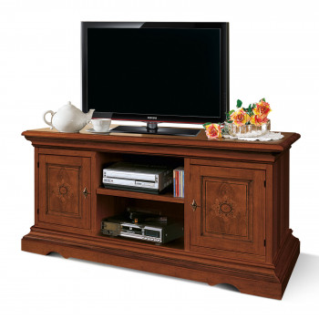 Base porta tv con 2 porte modello Bassano vista frontale