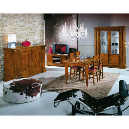 Base porta tv con 2 porte modello Bassano ambiente