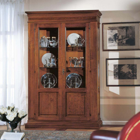 Vetrina 2 porte legno e vetro, dettaglio filettatura