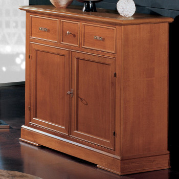 Credenza 2 ante 3 cassetti in legno massello
