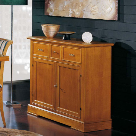 Credenza 2 ante 3 cassetti in legno massello
