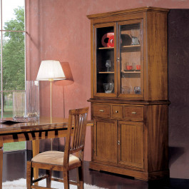 Credenza con alzata 2 ante 3 cassetti