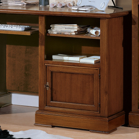 Scrivania per PC in legno di noce con porta tastiera