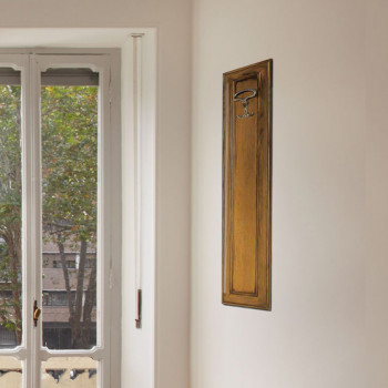 Pannello appendiabiti un posto, legno di noce