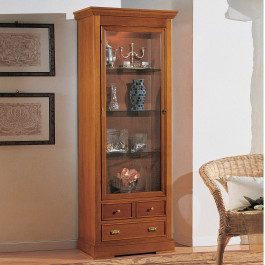 Armadietto 1 anta 2 cassetti, dettaglio interno ripiani