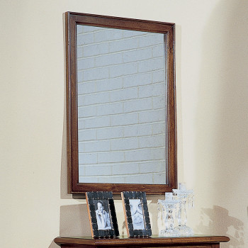 Specchiera rettangolare in legno noce massello