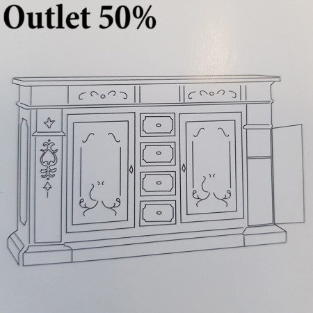 Credenza con ante e cassetti, decorazioni fiorentine