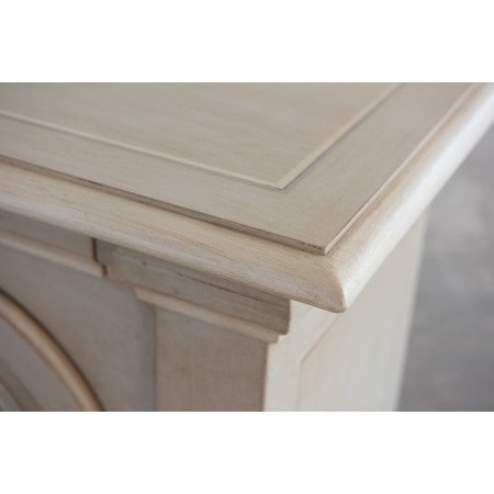 Credenza con archi 2 ante 2 cassetti, dettaglio finitura legno