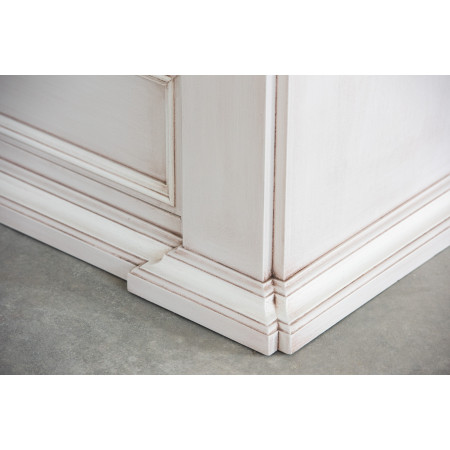 Comò 6 cassetti grigio cenere dettaglio cornice