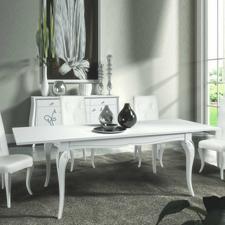 Credenza a 2 ante con decorazioni floreali in ambientazione