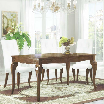 Tavolo rettangolare allungabile in legno massello