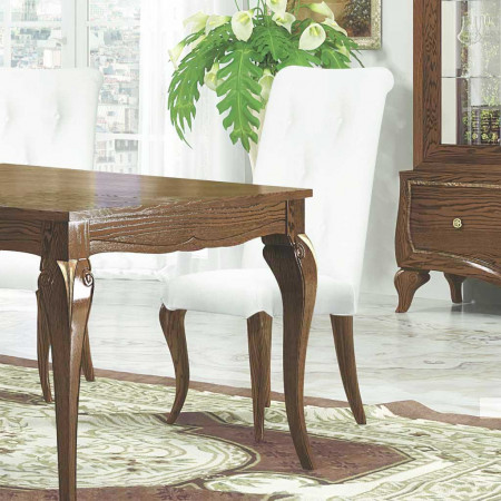 Sedia bianca sala da pranzo, gambe in legno frassino