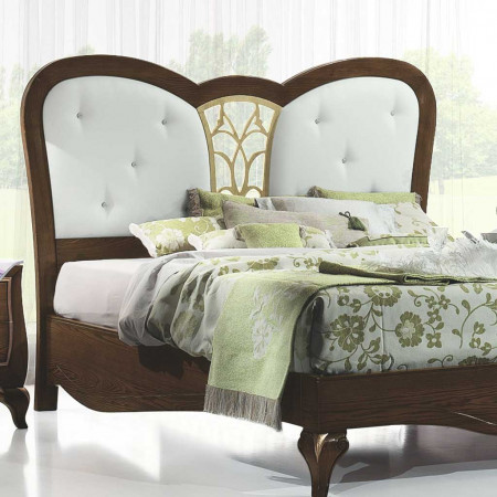 Comò in legno massello classico contemporaneo con decorazioni floreali