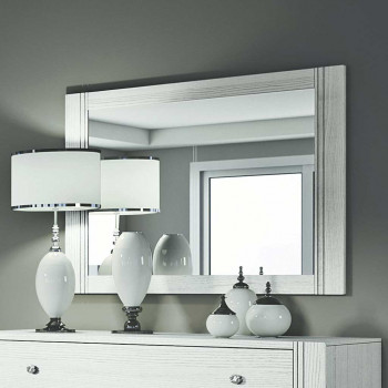 Specchiera rettangolare legno frassino con specchio liscio