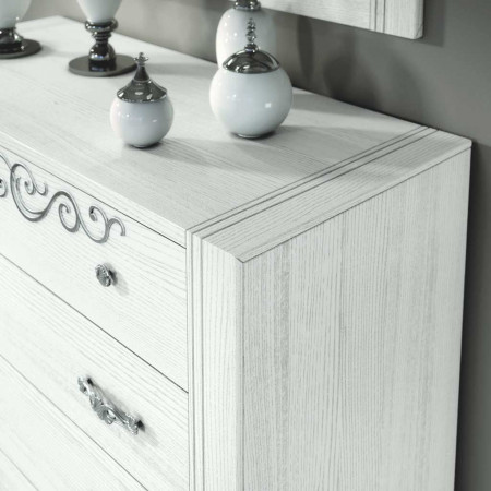 Trittico con como' e comodini in stile classico contemporaneo