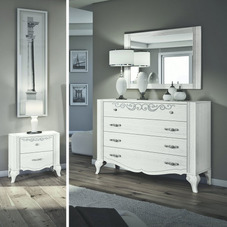 Trittico con como' e comodini in stile classico contemporaneo