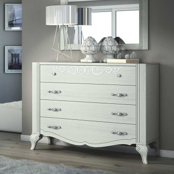 Como' 4 cassetti decorato con gambe sagomate