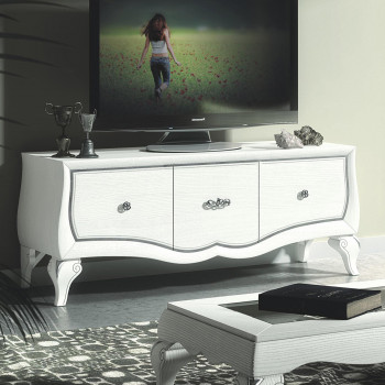 Base con 3 cestoni, dettaglio gambe sagomate