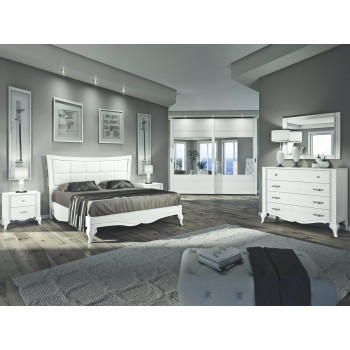 Camera Chantal matrimoniale in legno frassino con dettagli moderni