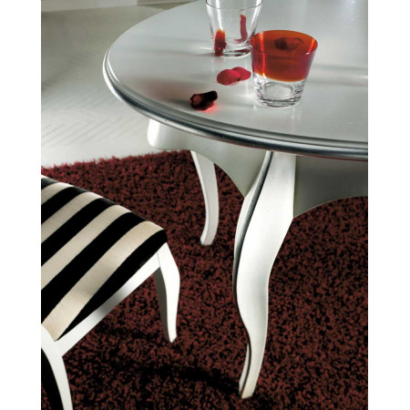 Tavolo da pranzo ovale allungabile con dettagli bordo