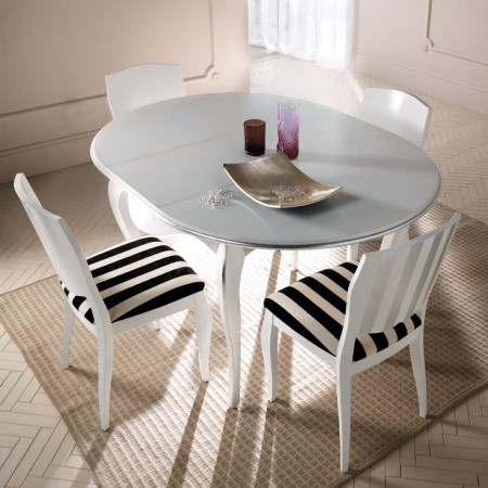 Tavolo rotondo allungabile 110x110-150x110 ambientato