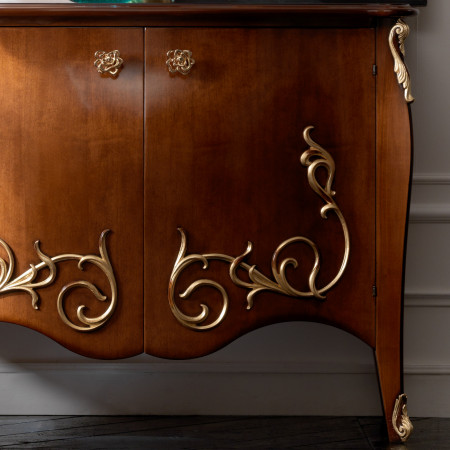 Credenza due ante stile barocco moderno intagli oro