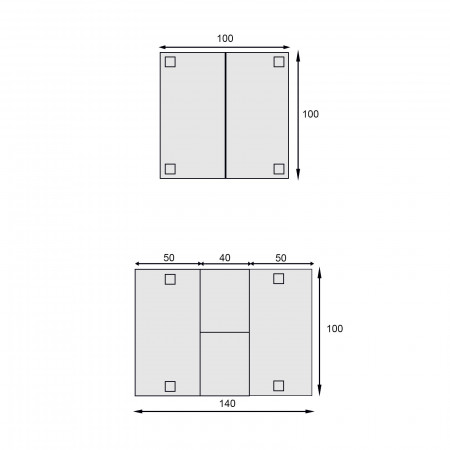 Tavolo in stile barocco moderno quadrato 100/140x100