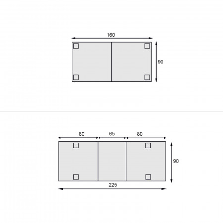 Tavolo in stile barocco moderno allungabile 160/225x90