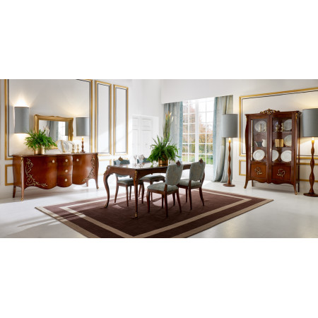Tavolo barocco moderno allungabile in ambiente elegante