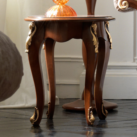 Tavolino tondo da caffè stile barocco moderno