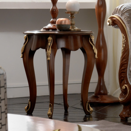 Tavolino tondo da caffè stile barocco moderno