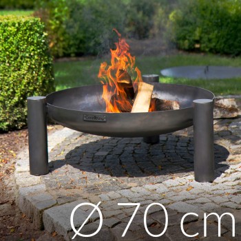 Braciere Elegante Palma 70cm in Acciaio Naturale