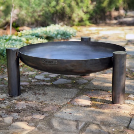 Braciere Elegante Palma 70cm in Acciaio Naturale