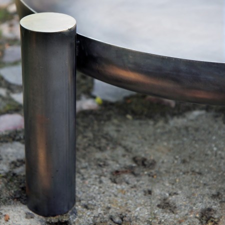 Braciere Elegante Palma 80cm in Acciaio Naturale