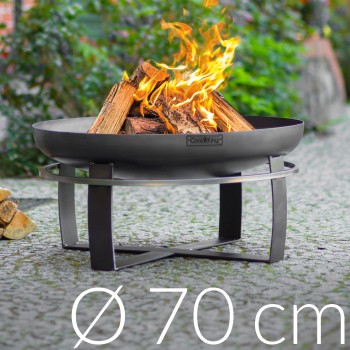 Braciere da Esterno Viking 70cm in Acciaio Naturale