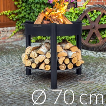 Braciere Alto Montana Tall 70cm con Vano Portalegna